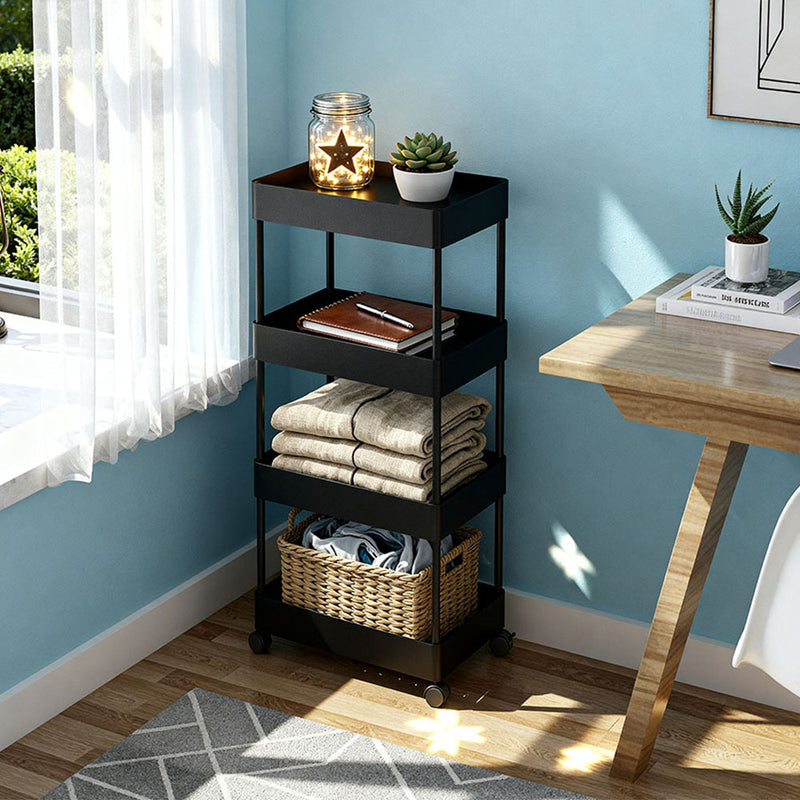 Lifeideas Slim 4 Shelf Organizer Trolley with Wheels