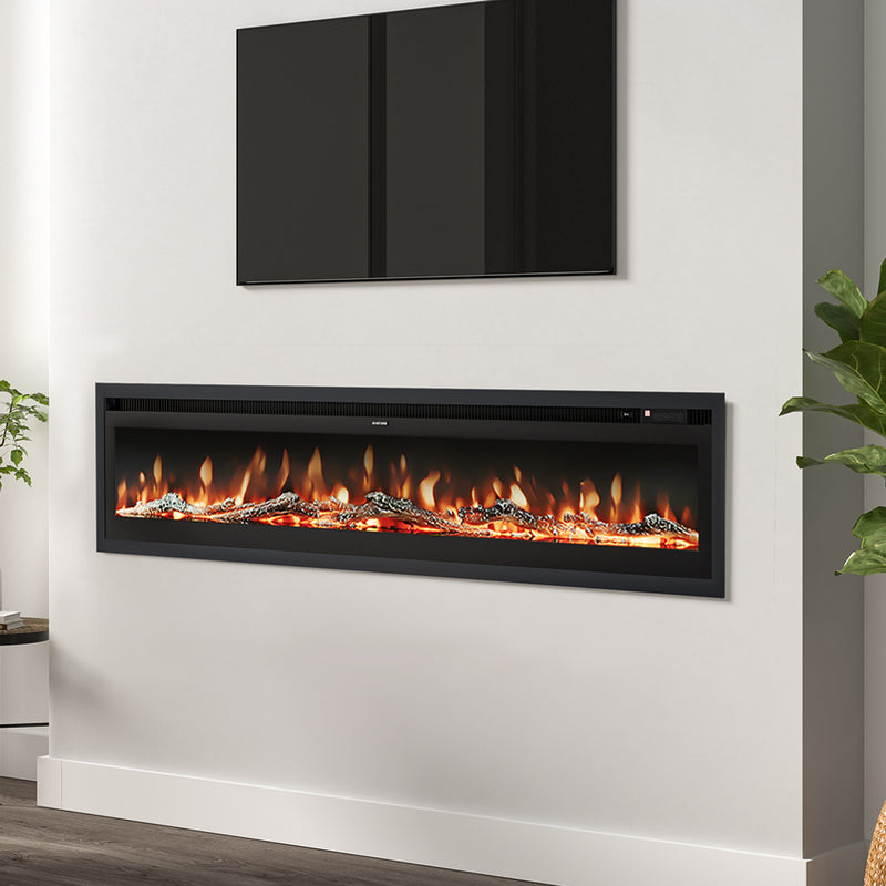 Electric Fireplace with Remote 12 Flame Colours 1800W