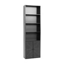 Livingandhome Wooden Bookcase with Cabinet Storage