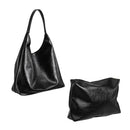 Modishion Black Vintage Tote Bucket Shoulder Bag