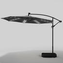 Livingandhome Outdoor 32 LED Lighted Patio Umbrella With Crank Lift System