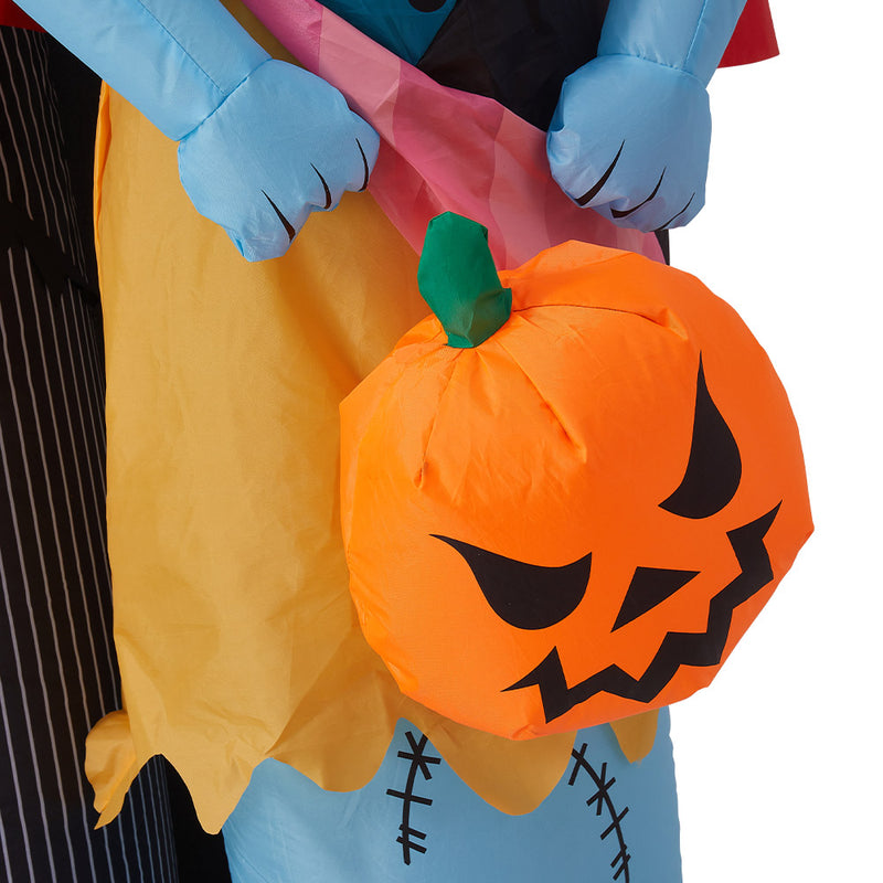 10ft Halloween Jack Skellington and Sally Welcoming Archway Inflatable with Build-In LED