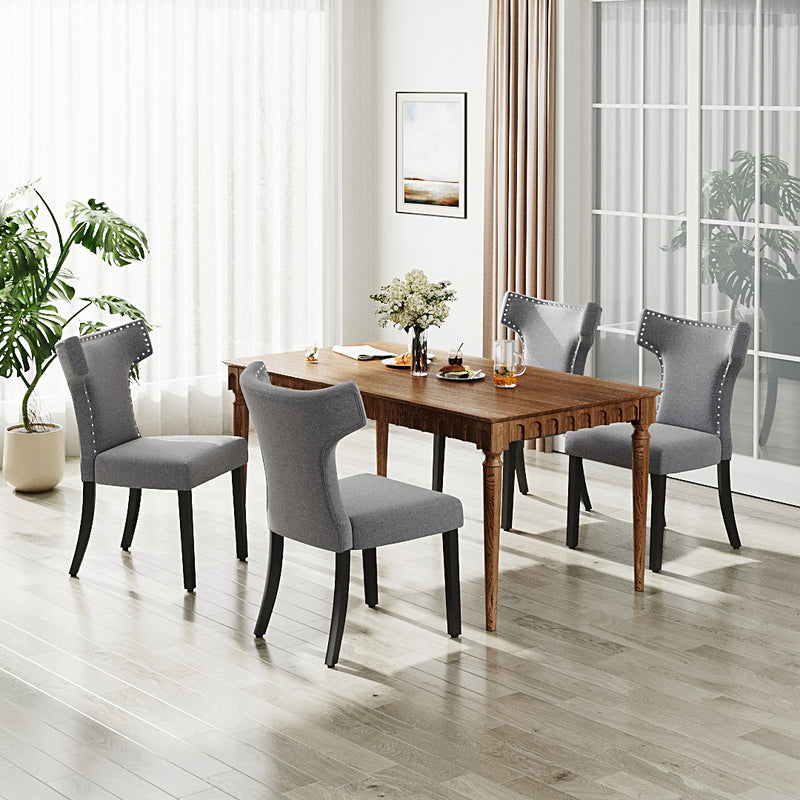 Livingandhome Set of 2 Upholstered Dining Chairs