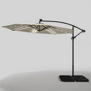 Garden Sanctuary Outdoor 32 LED Lighted Patio Umbrella With Crank Lift System