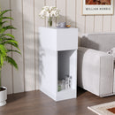Livingandhome White Bedside Table with a Drawer