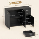 HOMCOM Modern Sideboard Kitchen Storage Cabinet, Black