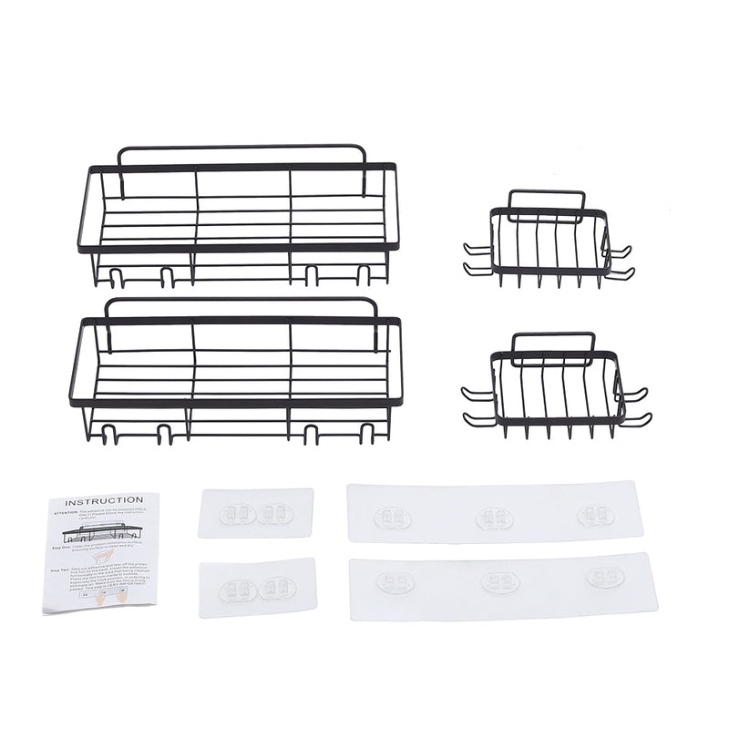 Lifeideas 4-Piece No Drill Shower Caddy Set with Wall Stickers