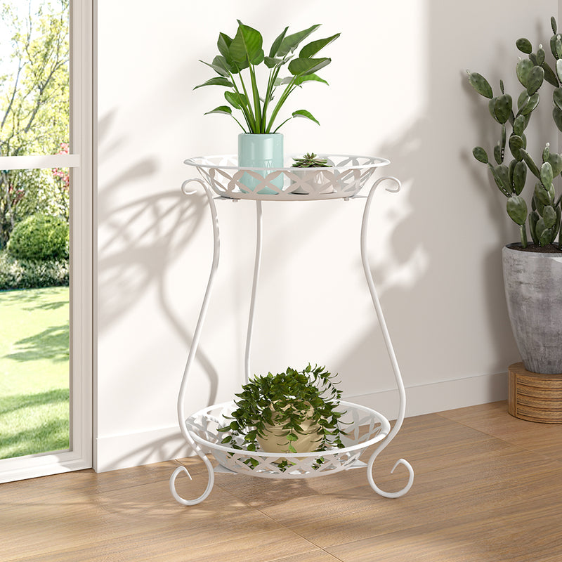 Breeins Decorative 2-Tier Metal Plant Stand