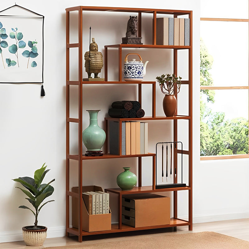 Livingandhome 7-Tier Wooden Bookcase Display Stand