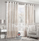 Crushed Velvet Lined Ring Top Curtains