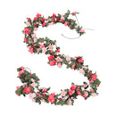 Lifeideas 4 Pack Artificial Flower Fake Silk Peony Hanging Vine Garland