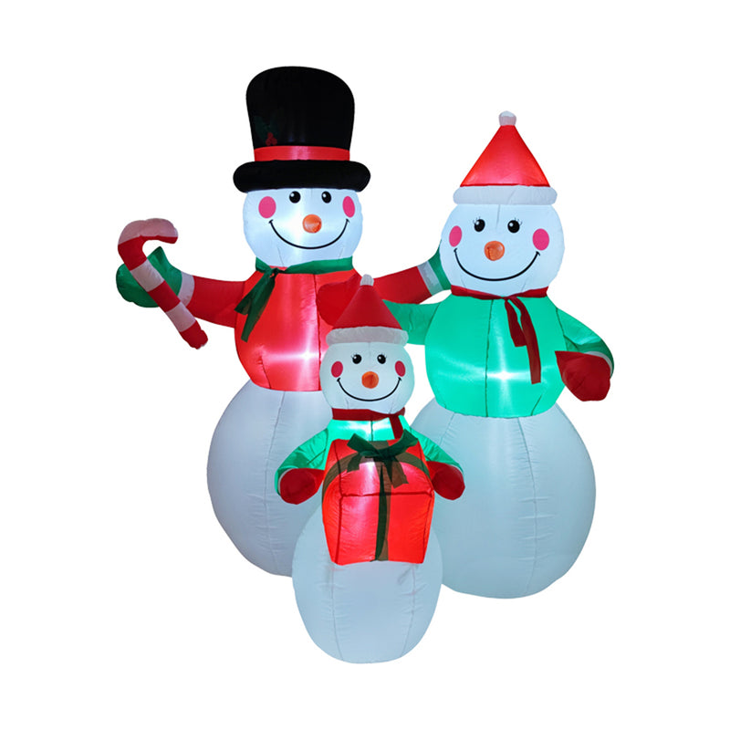 Lifeideas 6ft Christmas Inflatable Snowman Family Decoration with LED Lights