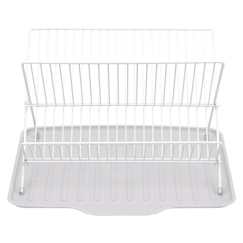 Lifeideas 2-Tier Foldable Countertop Dish Drying Rack with Drip Tray