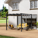 Garden Sanctuary Aluminum Patio Pergola with Canopy