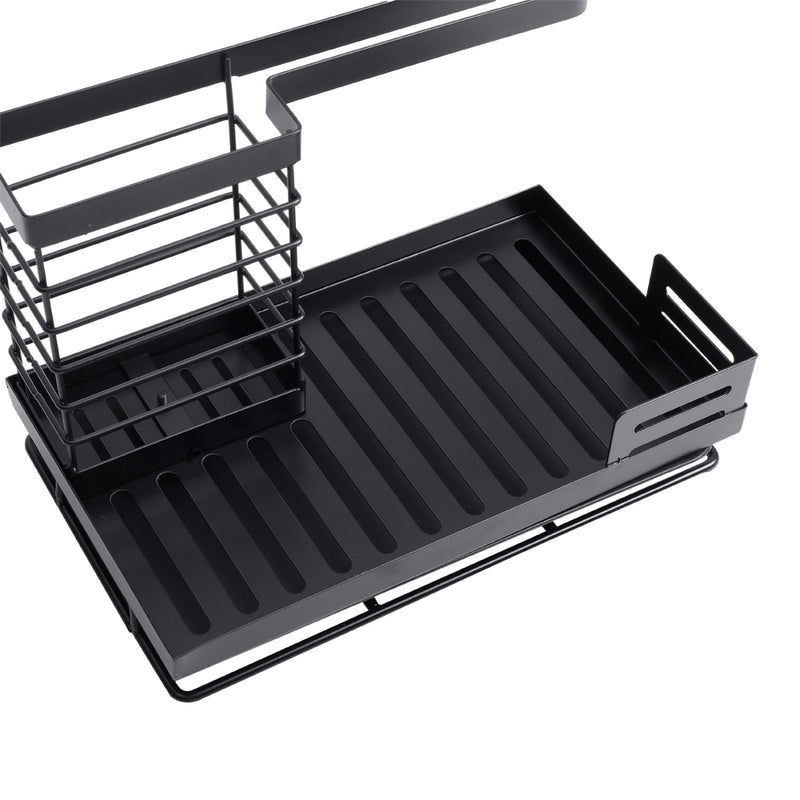 Livingandhome Black Steel Kitchen Sink Caddy Organizer