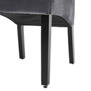 Livingandhome Set of 2 Grey Velvet High Back Dinning Chair