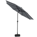 Livingandhome 3M Large Rotating Patio Parasol for Outdoor Sunshade and Rain
