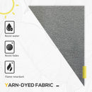 Outsunny 5 PCs Rattan Garden Furniture Set With Glass Coffee Table Dark Grey