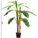 Breeins Banana Artificial Tree 3 Trunk in Black Planter