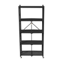 Livingandhome Black 5-Tier Metal Storage Rack