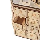 Lifeideas LED Rotating Countdown Calendar Wooden Music Box for Christmas