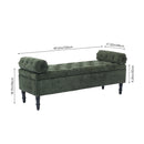 Livingandhome Chenille Upholstered Storage Bench
