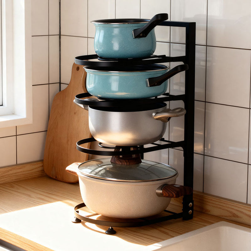 Lifeideas 4-Tier Adjustable Kitchen Organizer Rack for Pot Pan