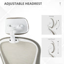 Vinsetto Mesh Office Chair With Headrest, 4D Lumbar Support, Flip-up Arm