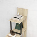 HOMCOM 5-Tier Ladder Shelf Display Plant Stand Home Office Ladder Oak