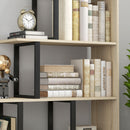 HOMCOM 5-Tier Ladder Shelf Display Plant Stand Home Office Ladder Oak