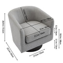 Livingandhome Modern Swivel Accent Armchair