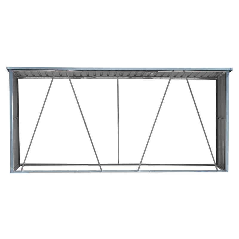 Breeins Zinc Steel Firewood Log Storage Shed