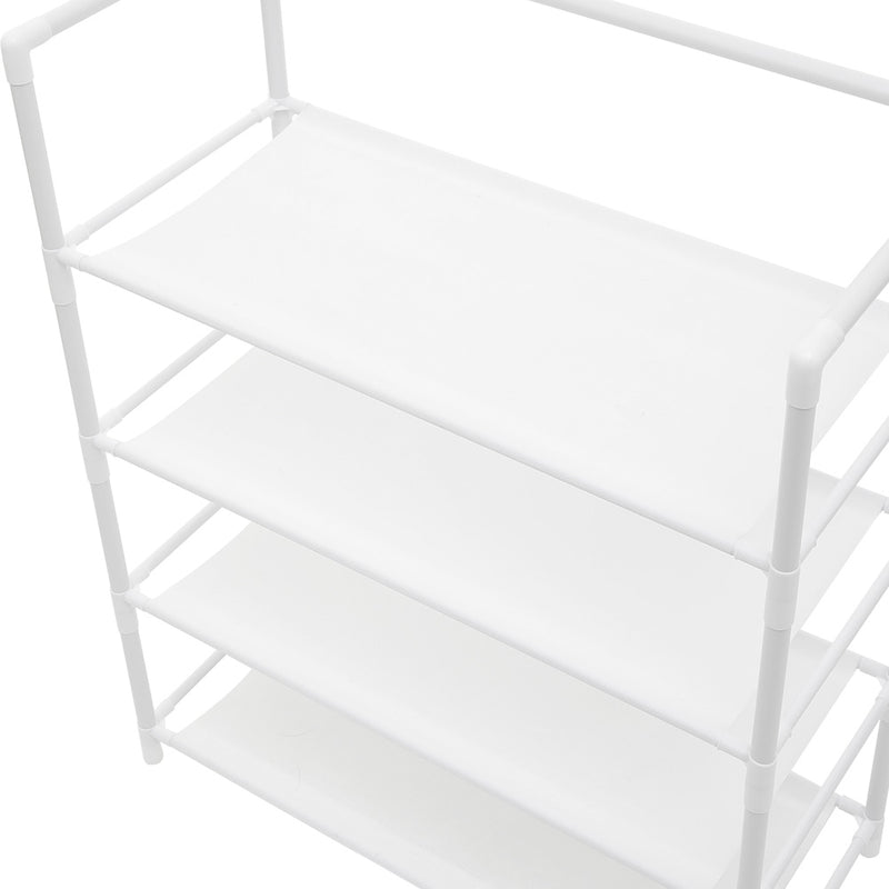Lifeideas Entryway 4 Tier Shoe Rack with Coat Hanger