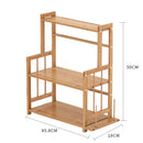 Lifeideas 3-Tier Freestanding Bamboo Spice Rack Storage Organizer with Knife Holder for Kitchen