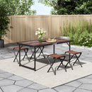 Breeins Outdoor Foldable Picnic Table With Four Stools