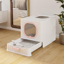KidKid Enclosed Folding Cat Litter Box Toilet with Scoop