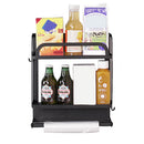 Lifeideas 2-Tier Magnetic Fridge Organizer with Paper Towel Holder