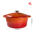 Breeins 6L Enameled Cast Iron Dutch Oven Pot With Lid