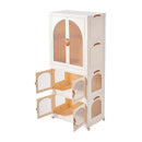 Livingandhome White Plastic Wardrobe and Toy Storage Unit