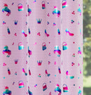 Enhanced Living Charm Room Darkening Thermal Pink Metallic Print Kid's Eyelet Curtains - Pink
