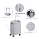 Livingandhome 4PCS Lockable Travel Suitcase Set