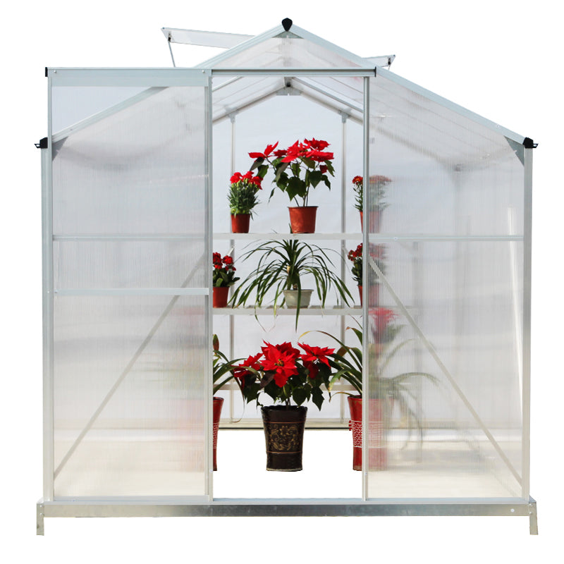 Breeins Aluminium Hobby Greenhouse with Base and Window Opening