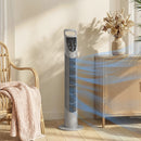 HOMCOM 78.5cm Oscillation Tower Fan With Remote Control 3-Speed Wind Grey