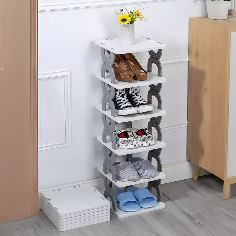 Lifeideas 6-Tier Foldable Plastic Shoe Rack