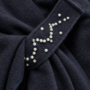 Oversized Plain Shawl Wrap - Navy Blue
