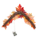 Lighted Sunflower Pumpkin Front Door Swag