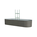 Breeins Outdoor Galvanized Steel Raised Garden Bed with Trellis