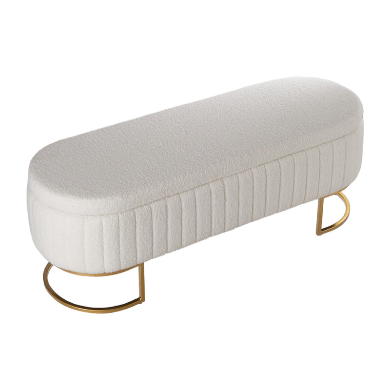 Livingandhome Soft Upholstered Footrest with Storage