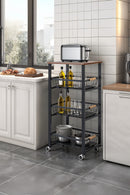 Lifeideas 4-Tier Kitchen Storage Trolley with Wheels