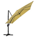Large Square Canopy Rotating Outdoor Cantilever Parasol With Base
